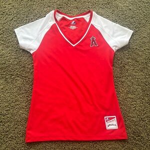 Los angeles Angels women’s shirt  runs a bit small. Super cute worn twice